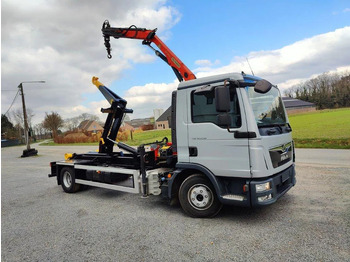 Hook lift, Truk derek MAN TGL 12.250 Containersysteem Jimeca met kraan Palfinger PK4501: gambar 2