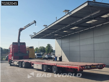 Truk flatbed, Truk derek DAF XF 440 6X2 NL-Truck Transporter HMF 900-K2 Kran Winch Lift-Lenkachse Euro 6: gambar 2