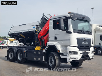 Truk jungkit, Truk derek baru MAN TGS 28.520 6X4 Palfinger PK24001 SLD 5 Kran 2-way tipper Retarder Big-Axle Liftachse Euro 6: gambar 3