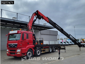 Truk flatbed, Truk derek MAN TGS 35.480 8X4 Fassi F800BXP.28 Kran Crane Hydrodrive Lift-Lenkachse Euro 4: gambar 3