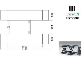 Peralatan bengkel TSC3500E mobile midrise car scissor lift with electrical release - Capacity 3,5T - Lifting height 125 cm - 230V - Graphite gray: gambar 4 Peralatan bengkel TSC3500E mobile midrise car scissor lift with electrical release - Capacity 3,5T - Lifting height 125 cm - 230V - Graphite gray: gambar 4