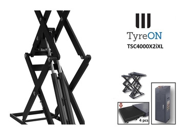 Peralatan bengkel TSC4000X2iXL In floor scissor lift - Double extensions - 12 cm installation depth - Hydromechanically locked - No compressed air required - 4T: gambar 5