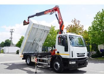 Truk jungkit, Truk derek IVECO Eurocargo 160E22 EEV Dump truck / Bortmatic / Crane FASSI F95A.0.22: gambar 3
