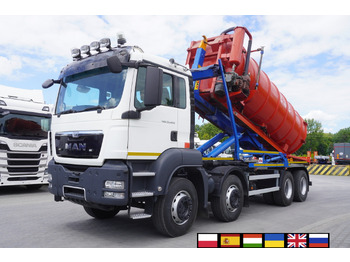 Leasing MAN TGS 35.400 8 × 4 E5 / HYVA HOOK LIFT 32.56 SE / Septic barrel 13000 L MAN TGS 35.400 8 × 4 E5 / HYVA HOOK LIFT 32.56 SE / Septic barrel 13000 L: gambar 1