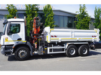 Truk derek MERCEDES-BENZ AROCS 2636 / Fassi F155A.0.22 crane 6t / 120 tho. km / 3-sided dump truck / 2 x Bordmatic: gambar 4