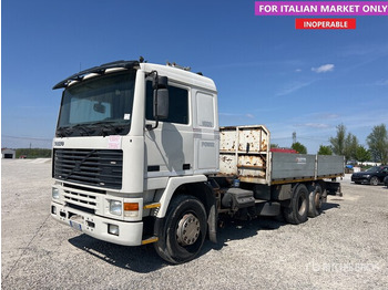 Truk flatbed 1992 Volvo F12 6x2 (Inoperable) Flatbed Truck: gambar 2