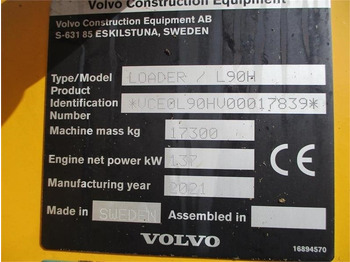 Wheel loader Volvo L 90 H Årg 9.2021, CDC, BSS, DK-Maskine med fuld V: gambar 2