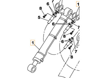 Silinder hidrolik CASE