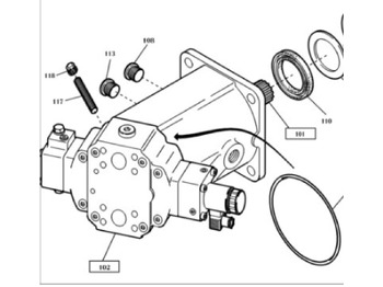 Motor hidrolik untuk Peralatan konstruksi New Holland 1941809 - 422149A1: gambar 2