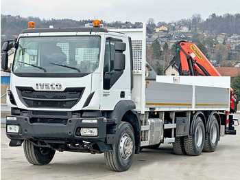 Truk derek, Truk flatbed Iveco TRAKKER 360 * PRITSCHE 6,80* PK 16002 B+FUNK*6x4: gambar 4