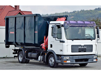 Truk derek, Hook lift MAN TGL 7.150  Abrollkipper + Kran !!: gambar 3