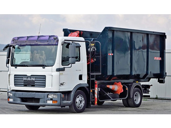 Truk derek, Hook lift MAN TGL 7.150  Abrollkipper + Kran !!: gambar 4