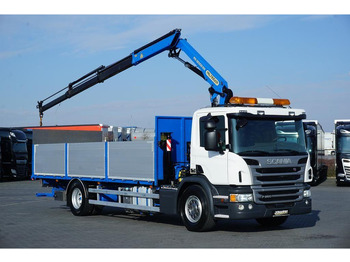 Truk flatbed, Truk derek Scania P 250 / ACC / SKRZYNIOWY + HDS + WINDA / PALFINGER PK 12 002 - E: gambar 2 Truk flatbed, Truk derek Scania P 250 / ACC / SKRZYNIOWY + HDS + WINDA / PALFINGER PK 12 002 - E: gambar 2