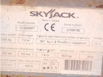 Platform pengangkat 2016 SkyJack SJ6826RT: gambar 2