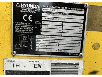 Forklift listrik Hyundai 25B-9: gambar 4 Forklift listrik Hyundai 25B-9: gambar 4