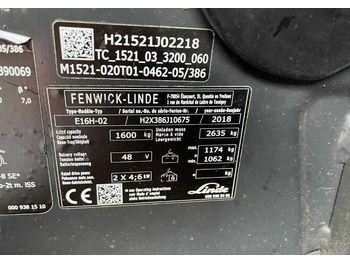 Forklift listrik Linde E16H-02: gambar 4 Forklift listrik Linde E16H-02: gambar 4