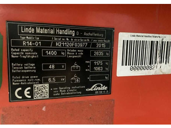 Jangkauan truk LINDE R14