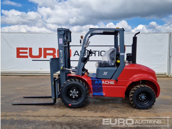 Forklift medan kasar Unused 2025 Apache CPCD35 Diesel Rough Terrain Forklift, 2 Stage Mast, Sideshift: gambar 3