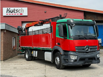 Truk flatbed, Truk derek Mercedes-Benz Antos 1832L mit Palfinger PK 12001L Heckkran: gambar 2