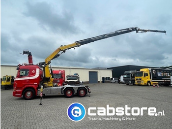 Tractor head Scania G 400 A 6X2*4 HNA  Euro 5 - Handgeschakeld -  FASSI F455XP + JIP Autolaadkraan - Bouwjaar 2010 - Km 748.730 - Very good condition !!: gambar 4