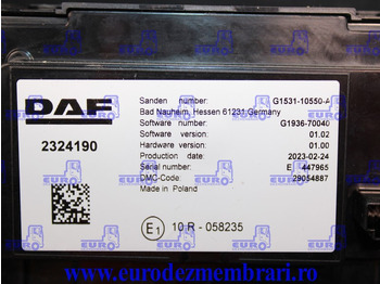 Dasbor untuk Truk ELEMENT BORD COMANDA CLIMA DAF XF XG 2324190, 2295570: gambar 4 Dasbor untuk Truk ELEMENT BORD COMANDA CLIMA DAF XF XG 2324190, 2295570: gambar 4