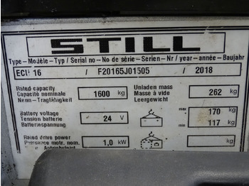 Truk pallet Still ECU16: gambar 5
