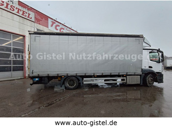 Truk dengan terpal samping Mercedes-Benz Antos 1833 4x2 BL*Dautel DL1500s Hebebühne: gambar 3