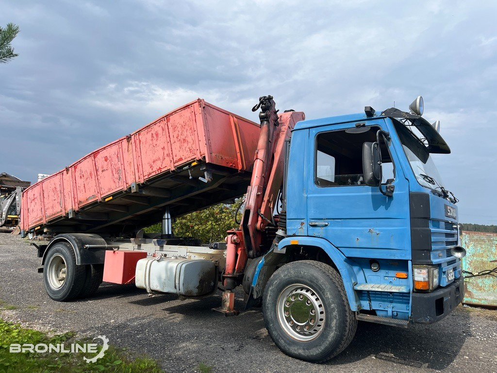1984 SCANIA G82ML 54PA Tipper + HMF crane - Truk jungkit, Truk derek: gambar 3 1984 SCANIA G82ML 54PA Tipper + HMF crane - Truk jungkit, Truk derek: gambar 3