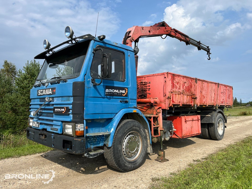 1984 SCANIA G82ML 54PA Tipper + HMF crane - Truk jungkit, Truk derek: gambar 1 1984 SCANIA G82ML 54PA Tipper + HMF crane - Truk jungkit, Truk derek: gambar 1