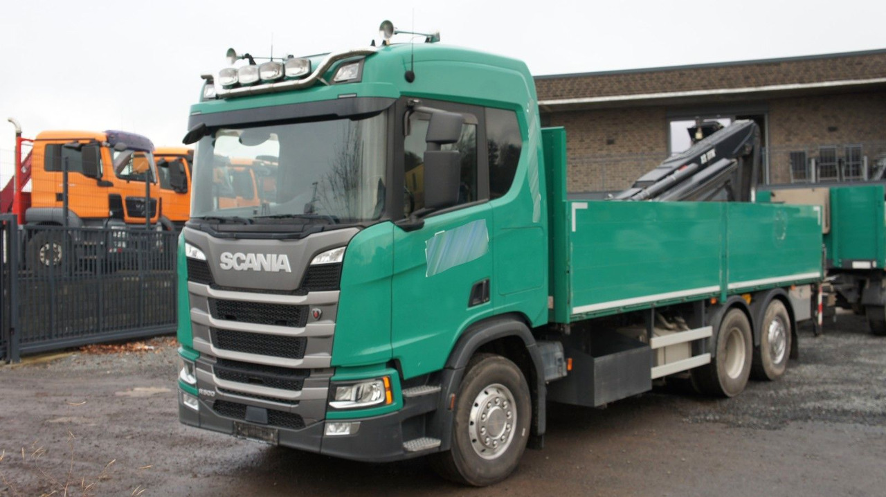 Scania R500 6x2 Baustoffzug Kran HIAB 177 K-2 Pro - Truk flatbed, Truk derek: gambar 2 Scania R500 6x2 Baustoffzug Kran HIAB 177 K-2 Pro - Truk flatbed, Truk derek: gambar 2