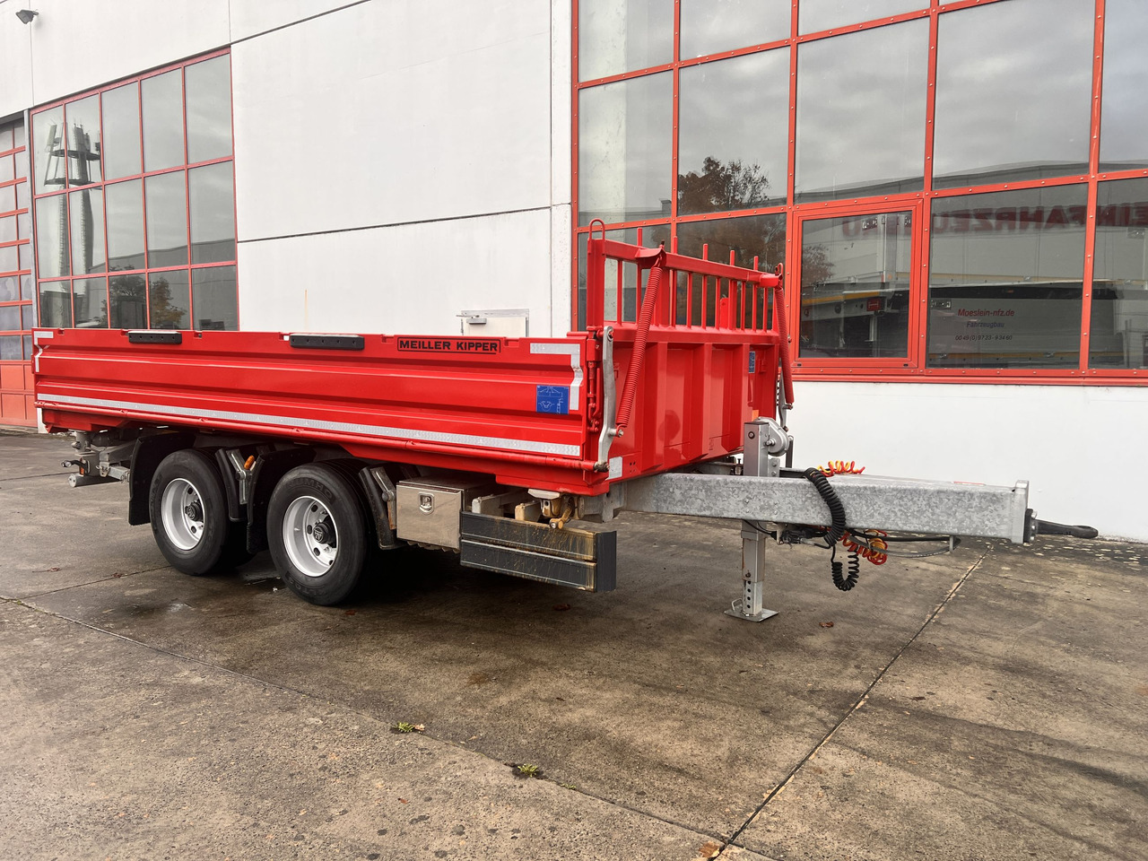 Meiller MZDAL  18 t Tandemkipper Tieflader Schotter- Klappe, neuwertig - Trailer jungkit: gambar 3 Meiller MZDAL  18 t Tandemkipper Tieflader Schotter- Klappe, neuwertig - Trailer jungkit: gambar 3