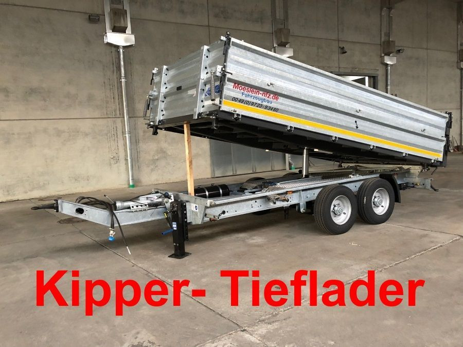 Möslein 13 t Tandem Kipper Tiefladermit Bordwand- Aufsa - Trailer jungkit: gambar 1 Möslein 13 t Tandem Kipper Tiefladermit Bordwand- Aufsa - Trailer jungkit: gambar 1