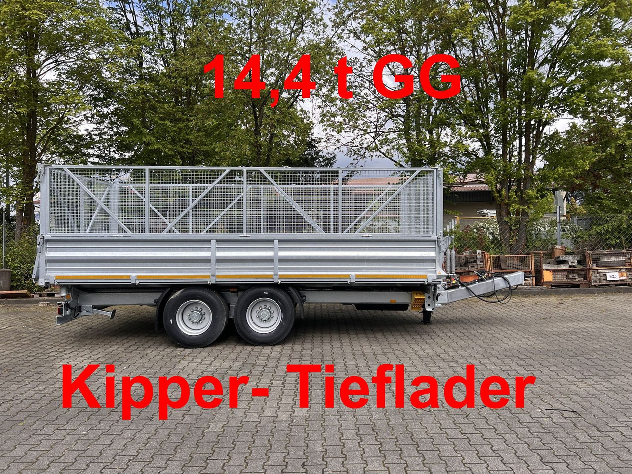 Möslein 14 t Tandem- Kipper Tieflader 5,70 m lang, Brei - Trailer jungkit: gambar 1 Möslein 14 t Tandem- Kipper Tieflader 5,70 m lang, Brei - Trailer jungkit: gambar 1