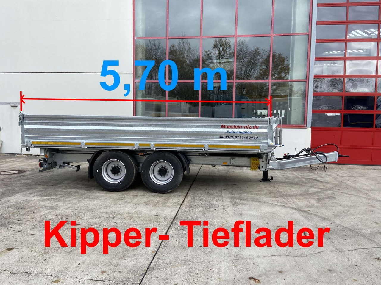 Möslein 14 t Tandem- Kipper Tieflader 5,70 m lang, Brei - Trailer jungkit: gambar 1 Möslein 14 t Tandem- Kipper Tieflader 5,70 m lang, Brei - Trailer jungkit: gambar 1