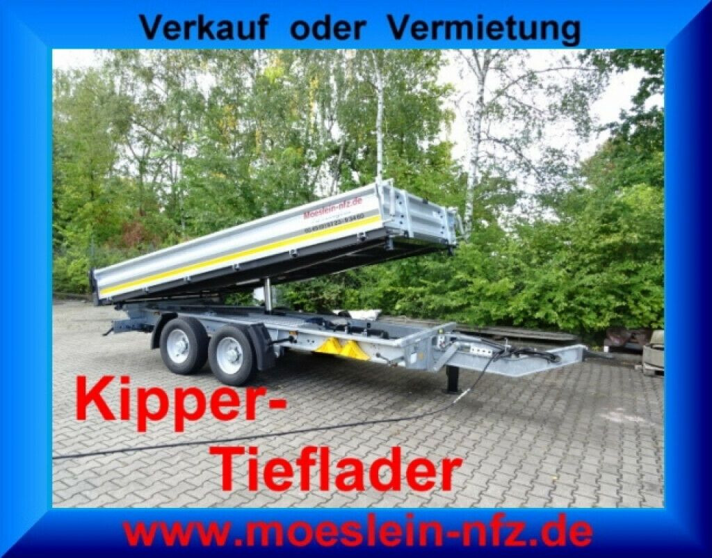 Möslein neuer Tandem 3- Seitenkipper Tieflader-- Neufah - Trailer jungkit: gambar 1 Möslein neuer Tandem 3- Seitenkipper Tieflader-- Neufah - Trailer jungkit: gambar 1