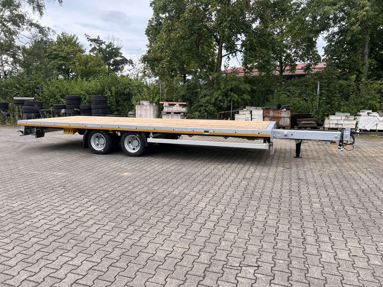 Semi-trailer Möslein  13,9 t Tandemanhänger- Tieflader, ausziehbar: gambar 11