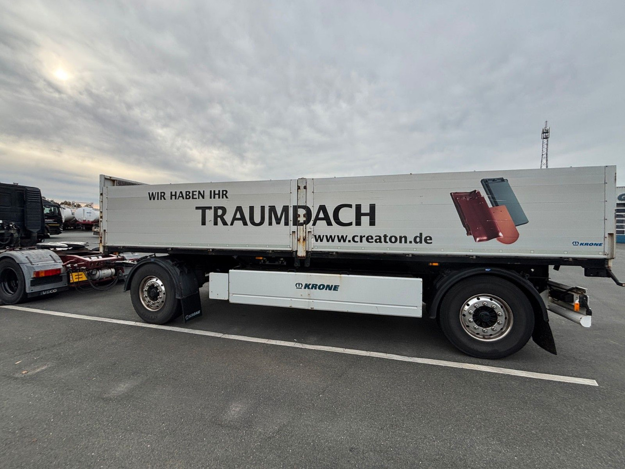 Krone AZ18 + Palettenkasten - Trailer flatbed: gambar 5 Krone AZ18 + Palettenkasten - Trailer flatbed: gambar 5