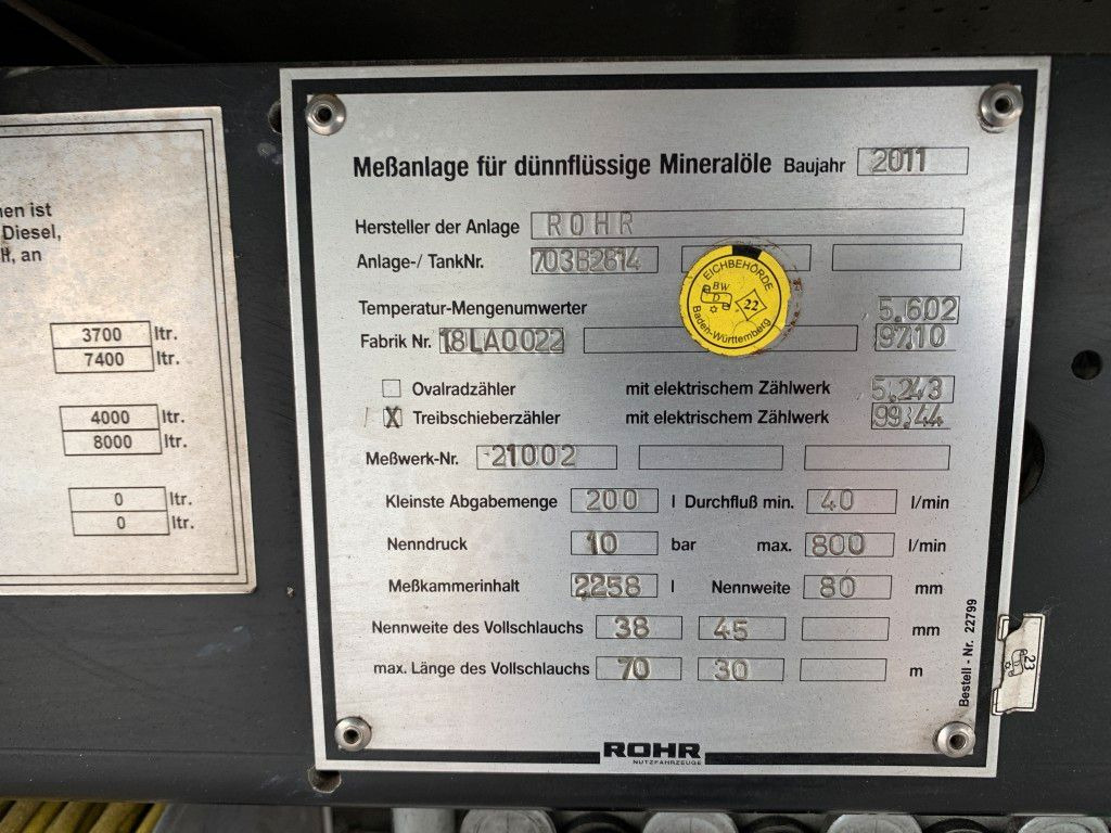 Truk tangki DAF FAN CF75 Rohr Tankwagen: gambar 6