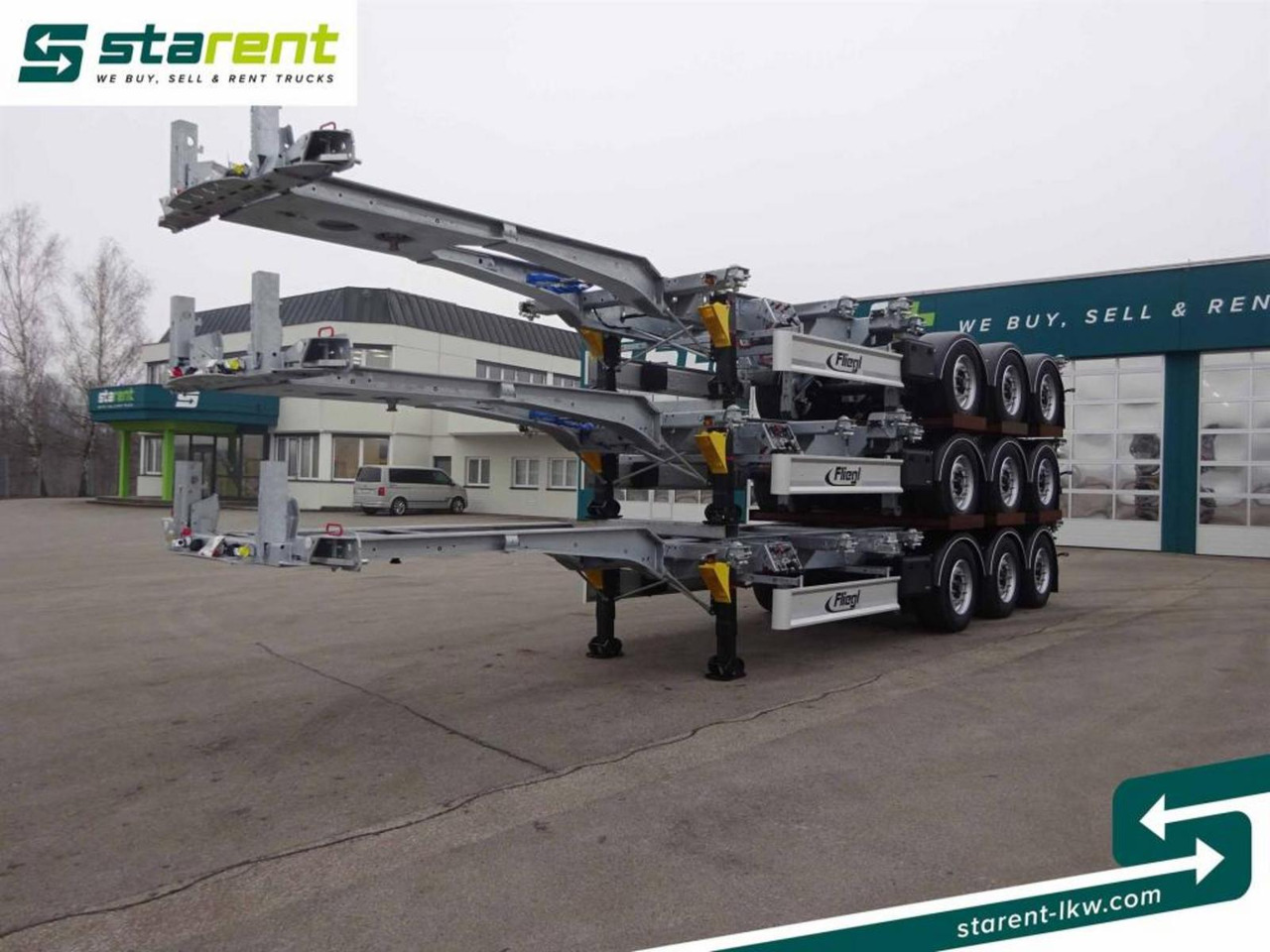 Fliegl Containerchassis ADR 1x20/2x20/1x30/1x40/1x45 - Semi-trailer sasis: gambar 1 Fliegl Containerchassis ADR 1x20/2x20/1x30/1x40/1x45 - Semi-trailer sasis: gambar 1