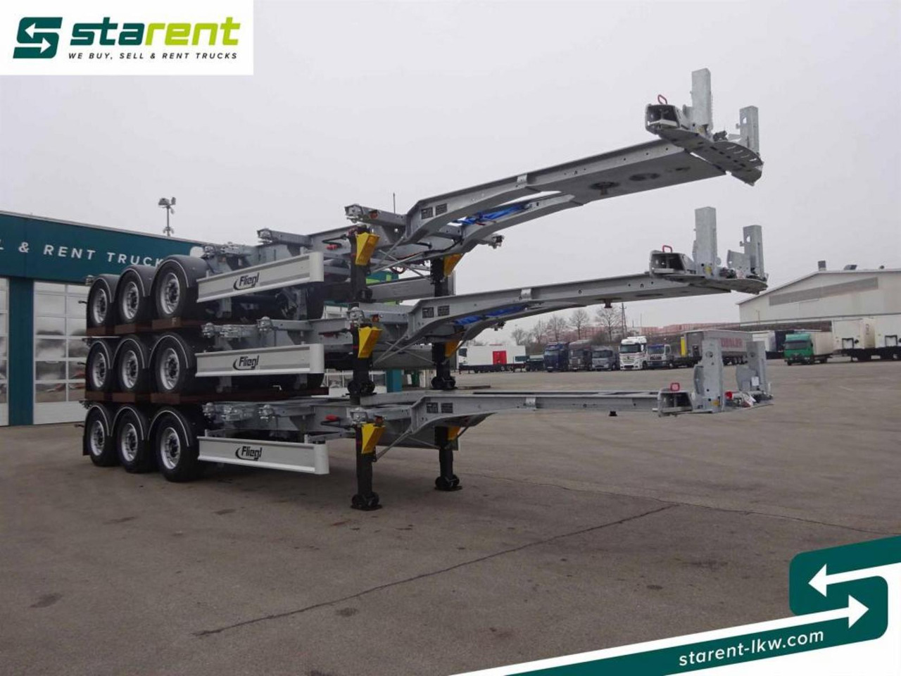 Fliegl Containerchassis ADR 1x20/2x20/1x30/1x40/1x45 - Semi-trailer sasis: gambar 3 Fliegl Containerchassis ADR 1x20/2x20/1x30/1x40/1x45 - Semi-trailer sasis: gambar 3