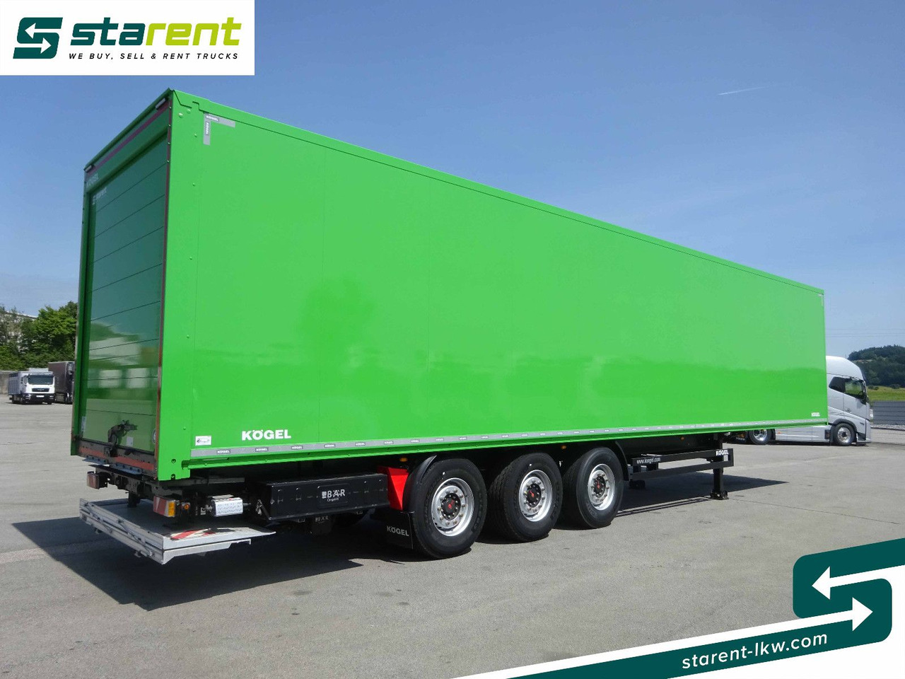 Semi-trailer kotak tertutup Kögel Trockenfrachtkoffer, Lenkachse, Liftachse, LBW: gambar 5