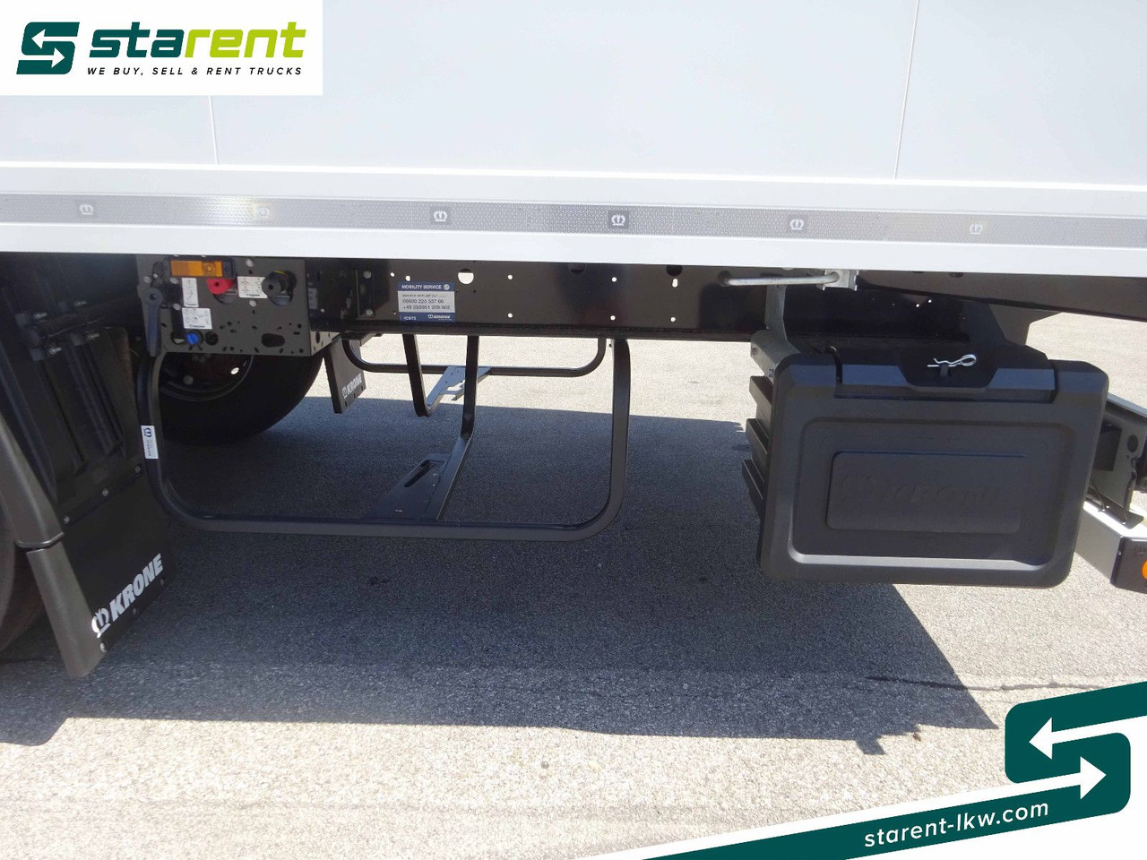 Semi-trailer kotak tertutup Krone Tiefkühler Carrier Vector 1550, Liftachse: gambar 21