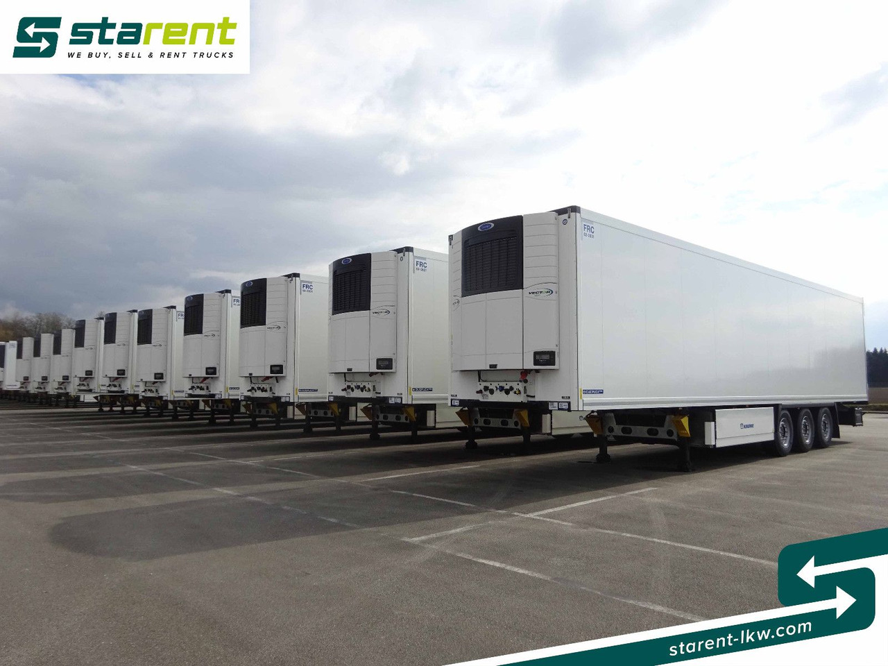 Krone Tiefkühler Carrier Vector 1550, Liftachse - Semi-trailer kotak tertutup: gambar 1 Krone Tiefkühler Carrier Vector 1550, Liftachse - Semi-trailer kotak tertutup: gambar 1