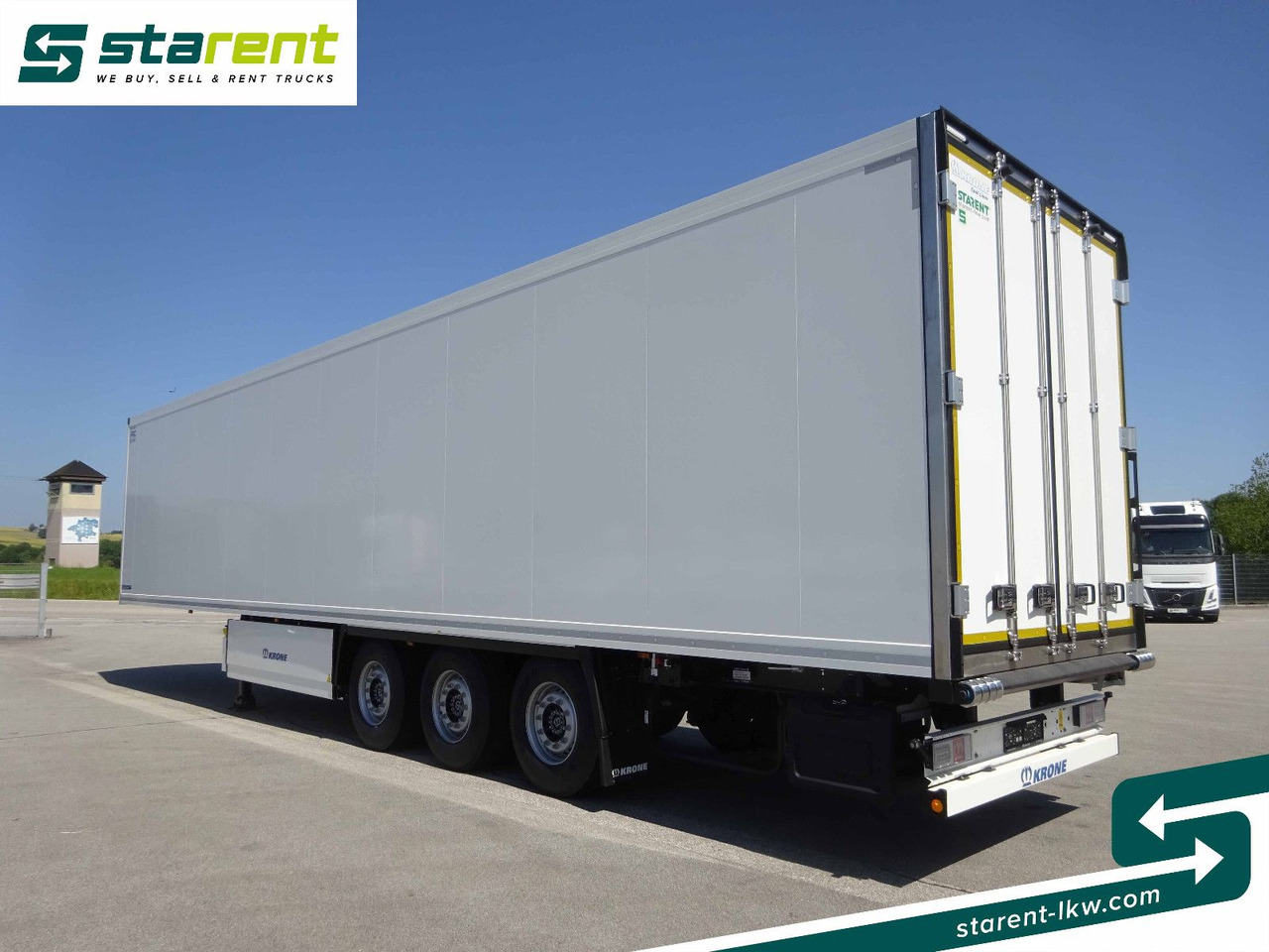 Semi-trailer kotak tertutup Krone Tiefkühler Carrier Vector 1550, Liftachse: gambar 7