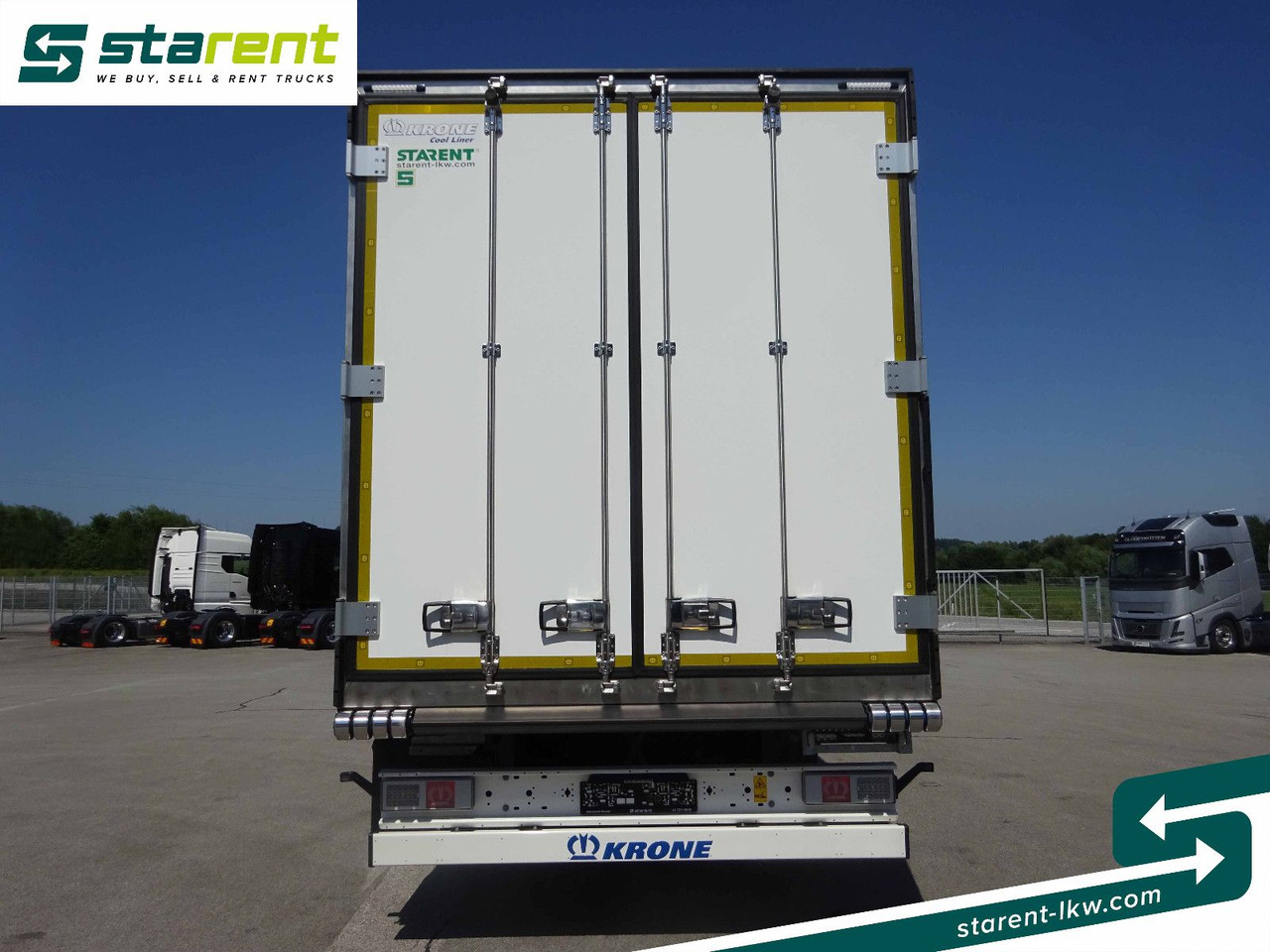 Semi-trailer kotak tertutup Krone Tiefkühler Carrier Vector 1550, Liftachse: gambar 6