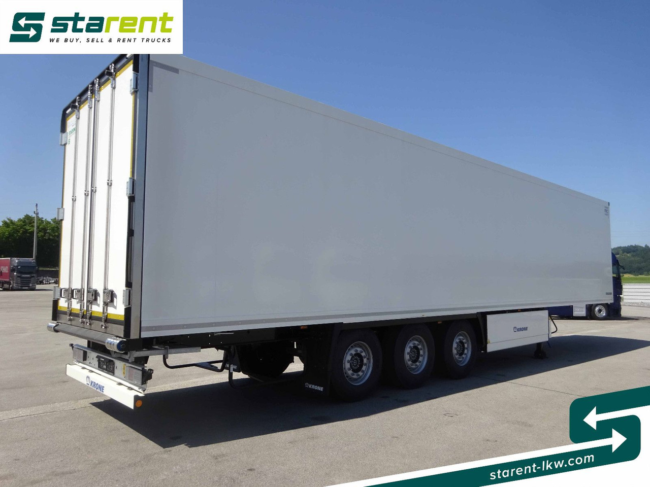 Semi-trailer kotak tertutup Krone Tiefkühler Carrier Vector 1550, Liftachse: gambar 5