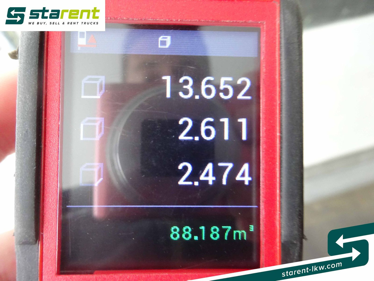 Semi-trailer kotak tertutup Krone Trockenfrachtkoffer, Dautel LBW 2.500 KG: gambar 16
