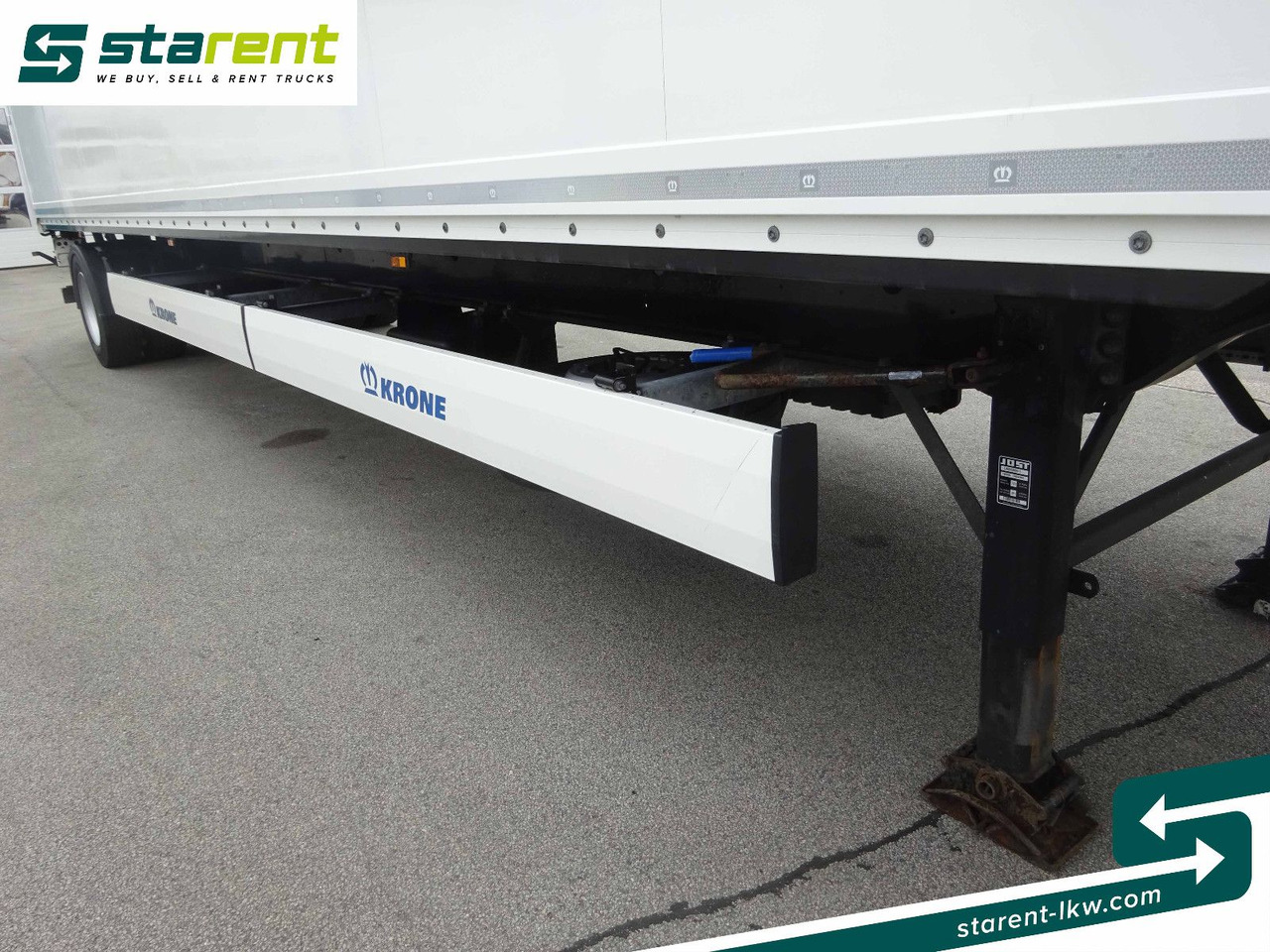 Semi-trailer kotak tertutup Krone Trockenfrachtkoffer, Dautel LBW 2.500 KG: gambar 24