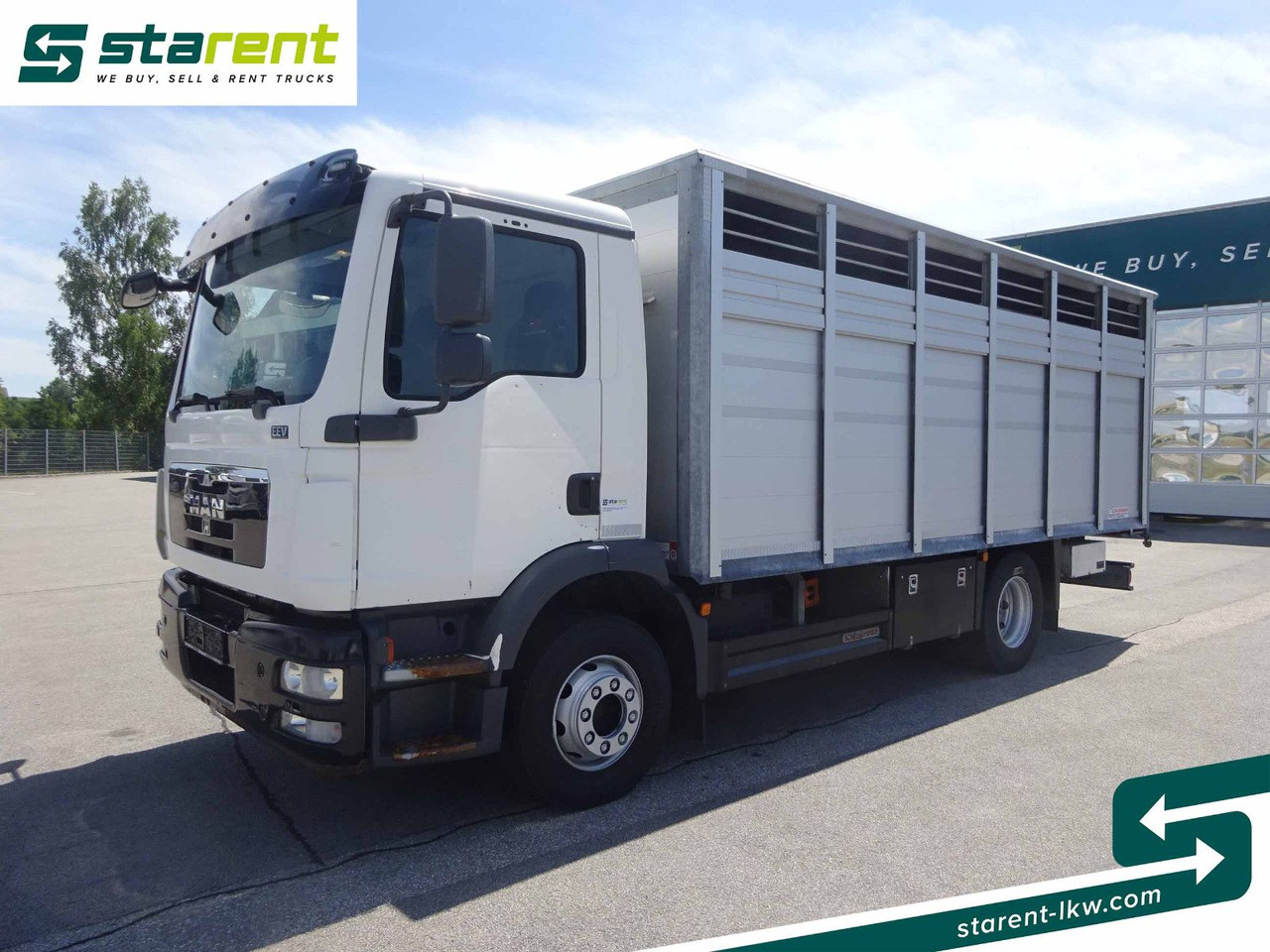 MAN TGM 15.290 Viehtransporter, Scheuwimmer Aufbau - Truk pengangkut kuda: gambar 1 MAN TGM 15.290 Viehtransporter, Scheuwimmer Aufbau - Truk pengangkut kuda: gambar 1