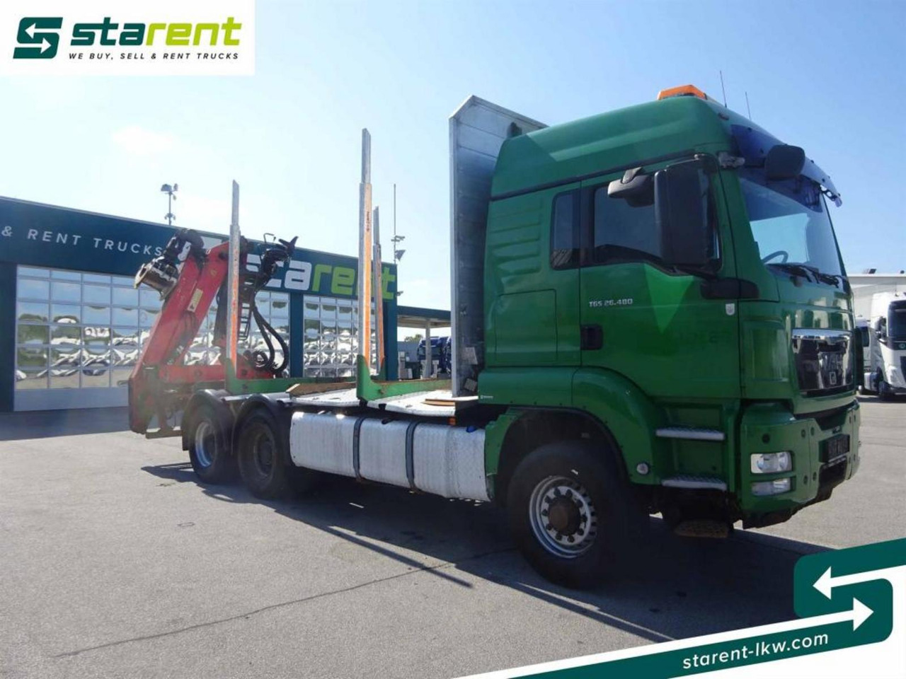 MAN TGS 26.480 6x6 Holzaufbau mit Kran, Palfinger 120Z - Truk logging: gambar 3 MAN TGS 26.480 6x6 Holzaufbau mit Kran, Palfinger 120Z - Truk logging: gambar 3